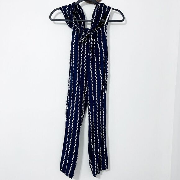 Tiare Hawaii Osaka Jumpsuit Rayon Zigzag Pattern Lightweight Summer ONE SIZE - Picture 9 of 10